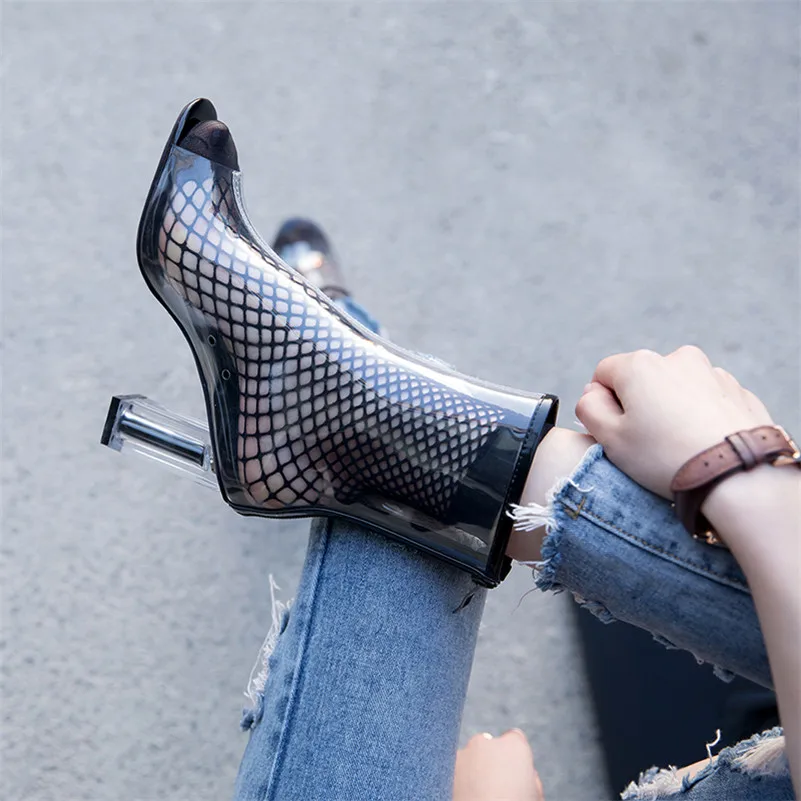 CONASCO/модные летние ботильоны Соблазнительные туфли на высоком каблуке с открытым