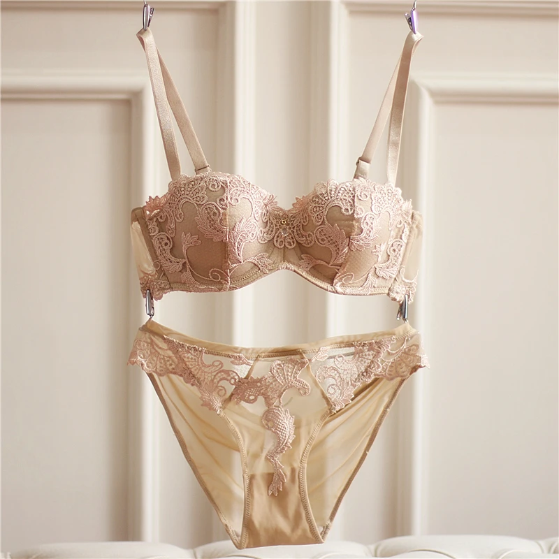 Тонкие комплекты нижнего белья свадебные Нескользящие Бюстгальтеры на