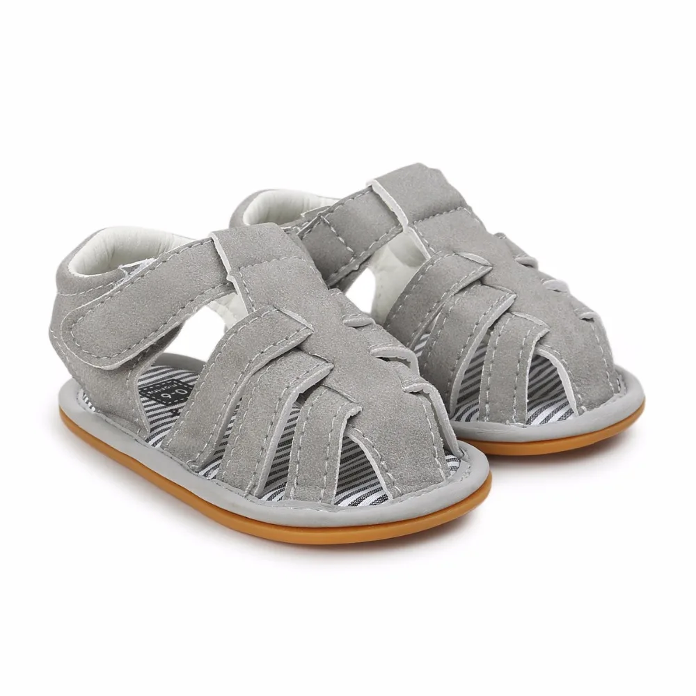 Jongen Sandalen/ летняя обувь для маленьких мальчиков; сандалии; нескользящие пляжные сандалии для первых шагов; нескользящая обувь из искусственной кожи на мягкой подошве для детей ясельного возраста