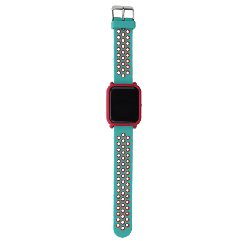 green red Спортивный силиконовый ремешок Bip для Xiaomi Huami Amazfit, браслет для Huami Amazfit Bip Bit, ремешок на запястье 20 мм - Цвет ремешка: green red