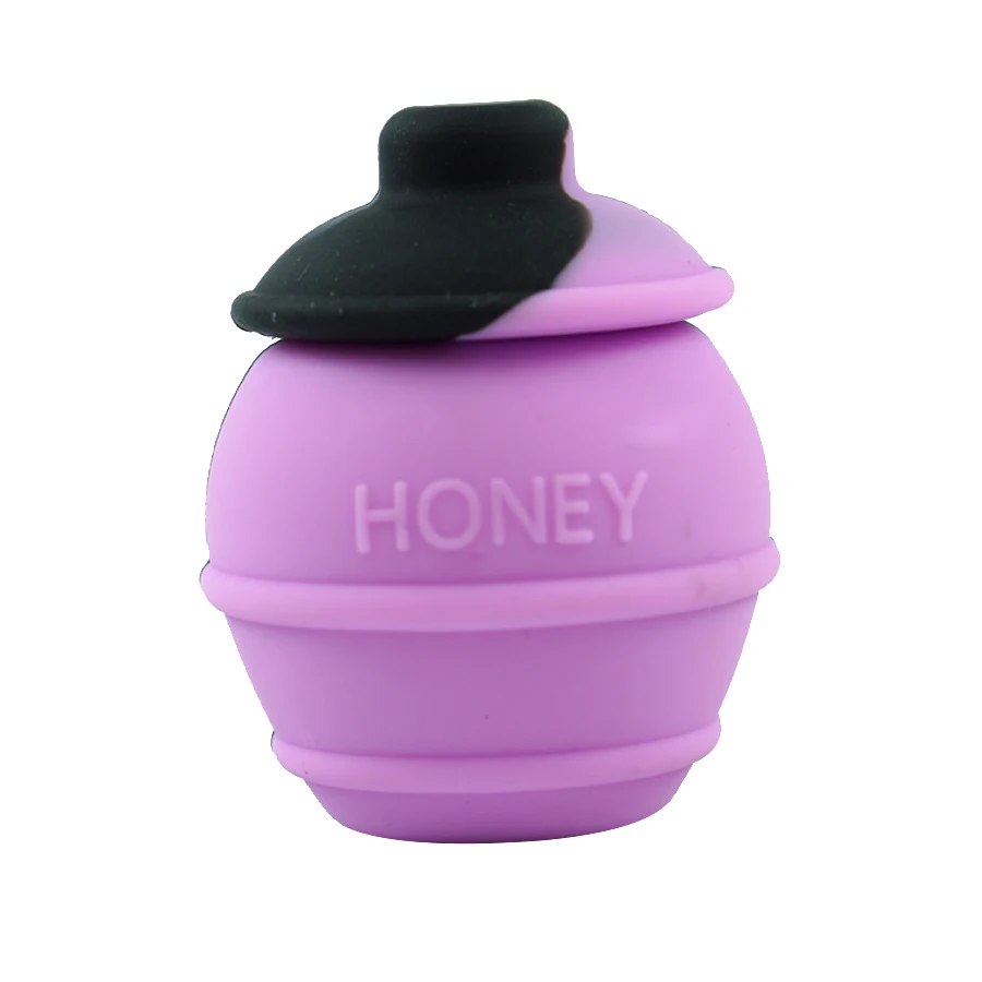 purple black 35 мл honey bee honey Dab Box пчелиный контейнер для насекомых, отличные силиконовые контейнеры с антипригарным покрытием, силиконовая банка для хранения жидкого крема - Цвет: purple black