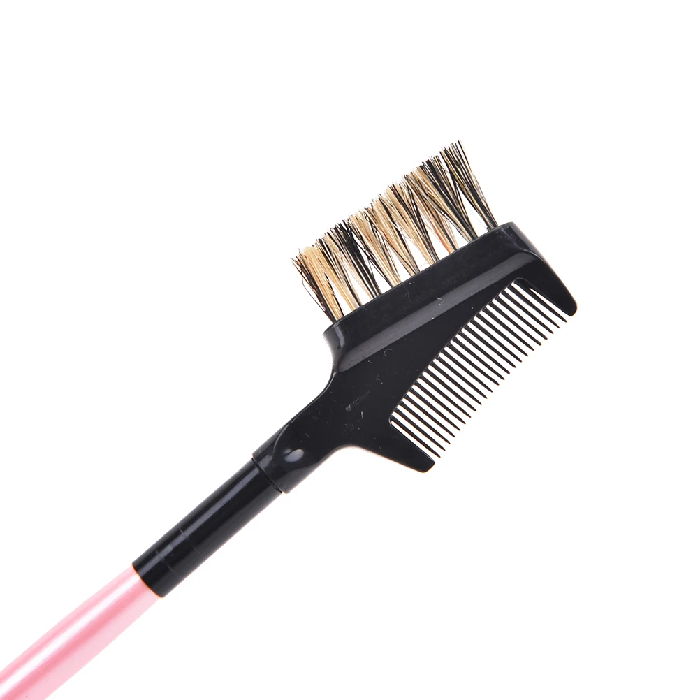 

1PC Eyebrow Eyelash Dual-Comb Extension Brush Metal Comb Cosmetic Makeup Tool for Women HOT Drop Shipping Steel makeup brush