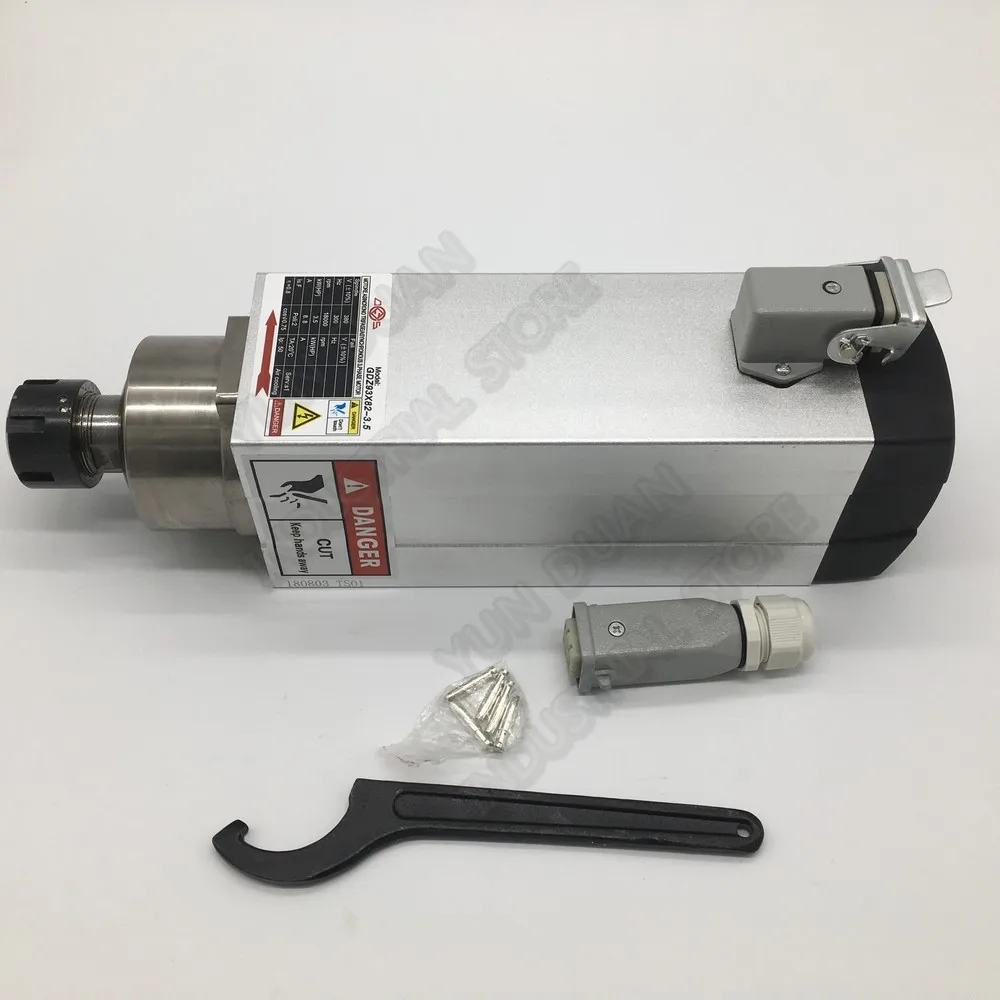 Changsheng 380V 3.5KW ER25 1 16 мм Диапазон 3PH мотор шпинделя переменного тока 2Poli с воздушным