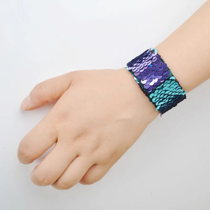 Модная Русалка Детские игрушки пайетки цепочка на руку день подарок