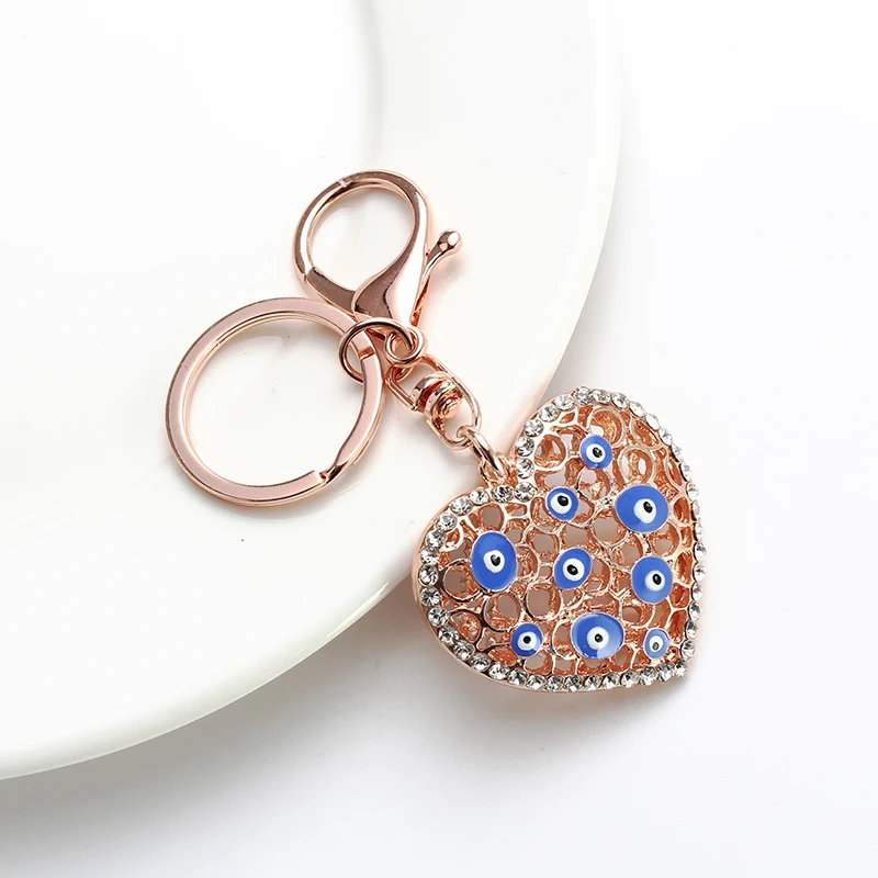 Модный брелок для ключей от сглаза из сплава в форме сердца ювелирные изделия