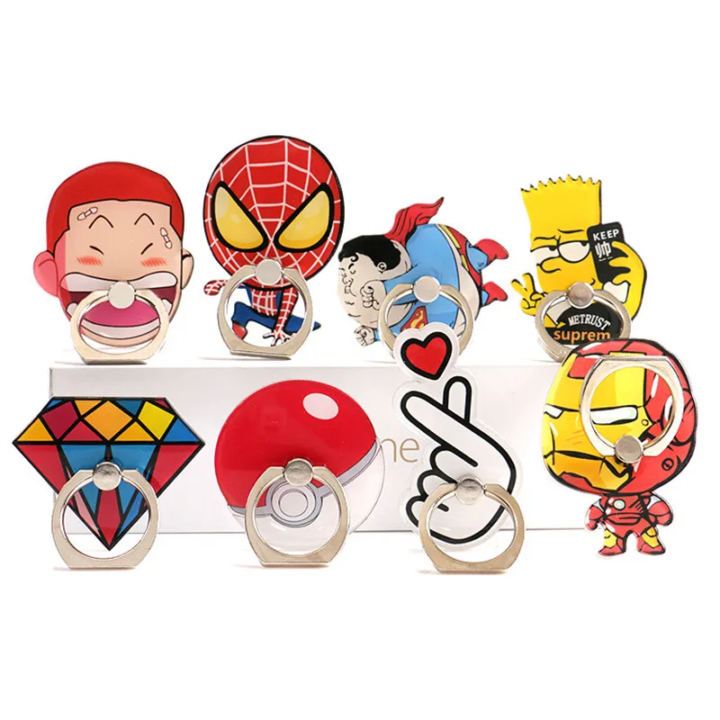 360 градусов кронштейн мультфильм милый палец кольцо Мобильный телефон Смартфон