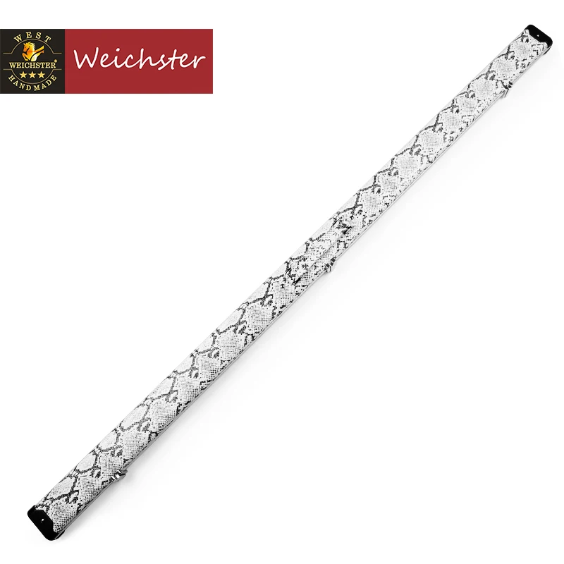 1PA-SS-SW Weichster цельные наконечники кия для игры в снукер чехол 1 шт. два секции змеиная кожа белый - Цвет: 1PA-SS-SW