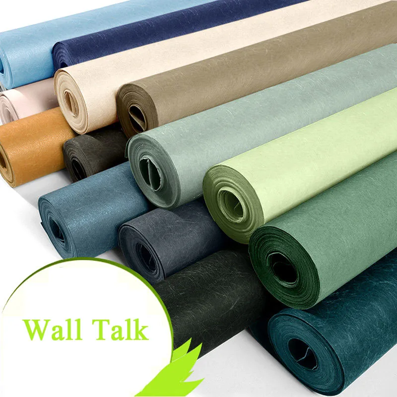 Modern Wall Papers Home Decor Green Blue Grey Solid Color Plain Silk Wallpapers Roll for Bedroom Living Room Walls contact paper