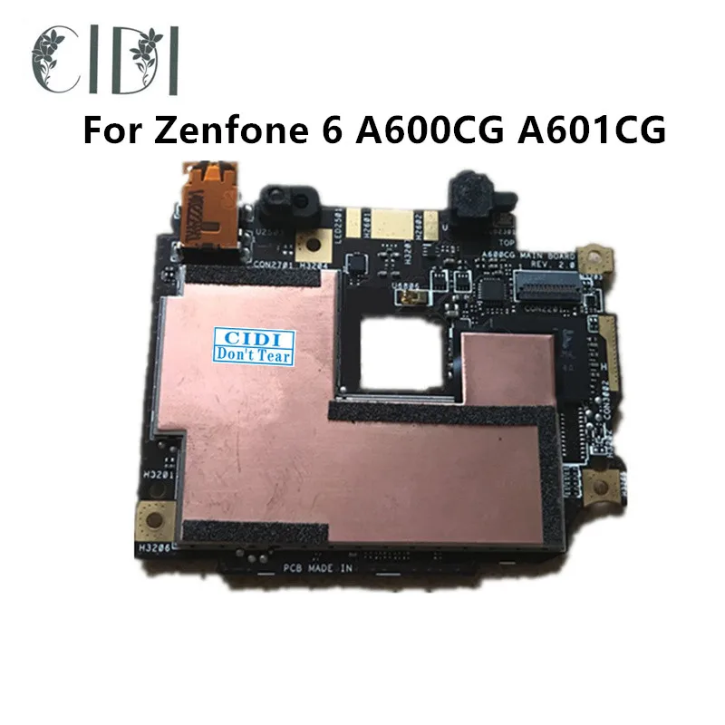 Оригинальная материнская плата CIDI для ASUS ZenFone 6 A601CG A600CG REV2.0 16 Гб ПЗУ 2 ОЗУ