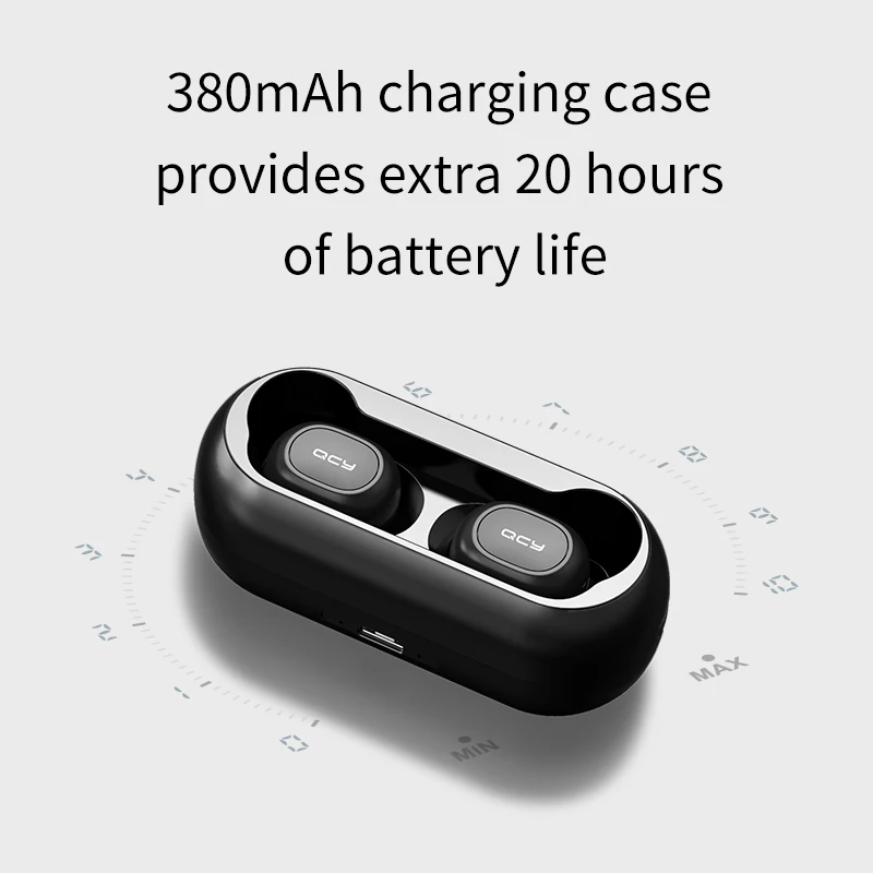 QCY T1C/QS1 TWS Bluetooth 5 0 наушники мини Беспроводные спортивные с микрофоном