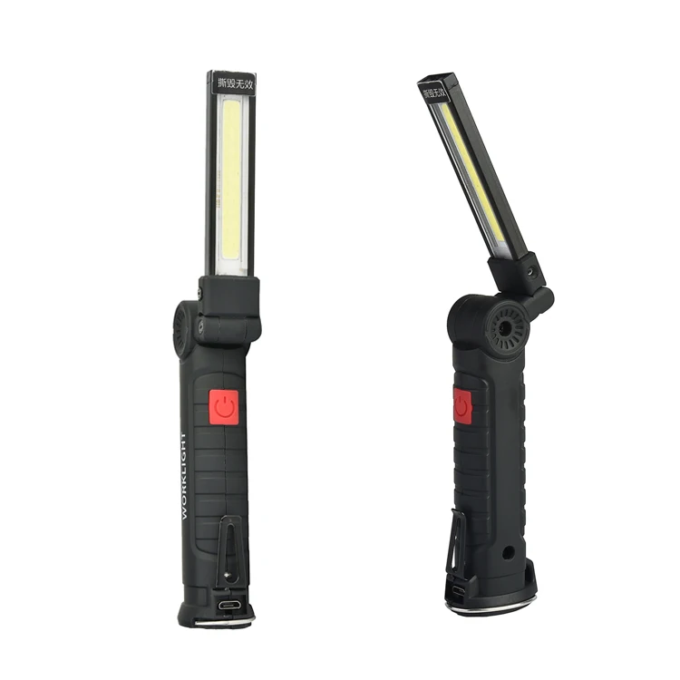 Вращающийся на 360 градусов многофункциональный USB Перезаряжаемый COB + LED аварийный