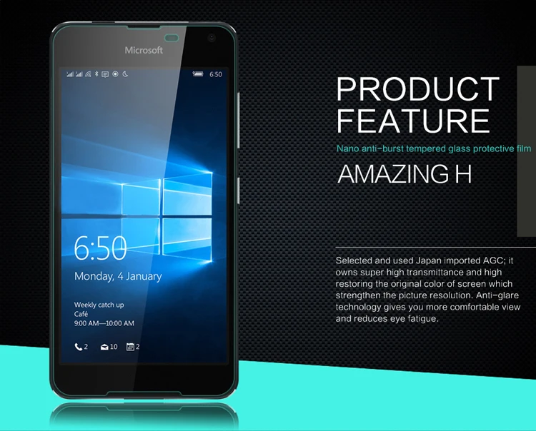 2 шт для стекла Microsoft Lumia 650 защита экрана закаленное стекло против царапин пленка