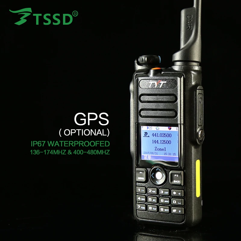 Gps двухдиапазонный водонепроницаемый IP67 двухстороннее радио TYT MD- с программным кабелем