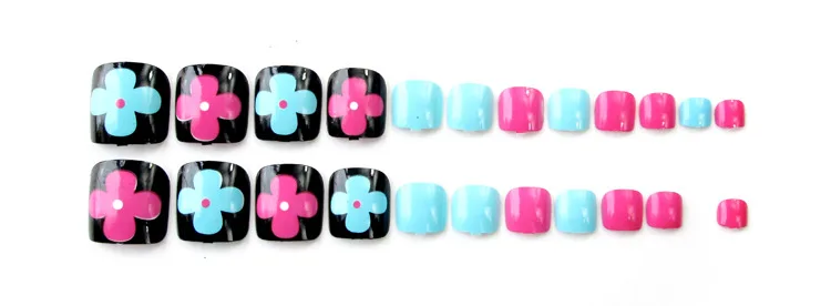 24 шт Горячие продажи полное покрытие четыре лепестка ногти ногтей вырезки