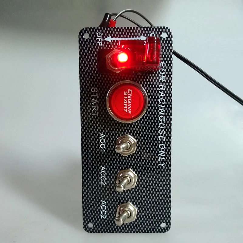 12В гоночный автомобиль светодиодный переключатель зажигания Панель запуска