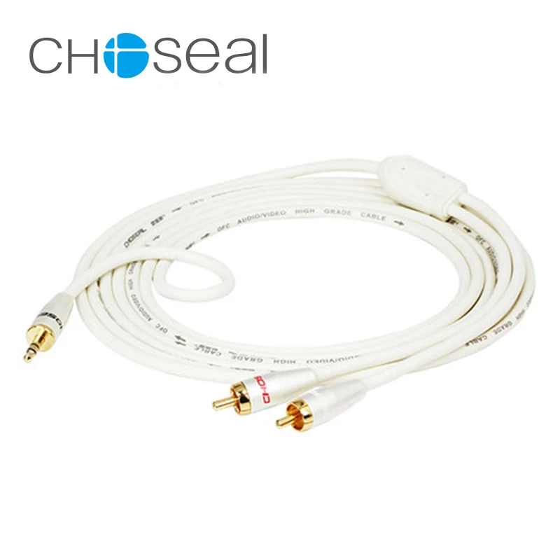 Choseal 30 юбилей QS3403 RCA кабель 3 5 мм до 2 AUX аудио кабель|rca audio cable|rca cableaudio cable |