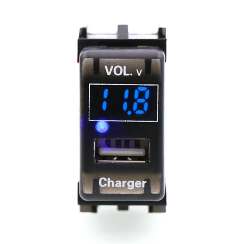 5 в 2.1A USB интерфейс разъем автомобильное зарядное устройство и измеритель напряжения батарея монитор использовать для NISSAN, qashqai, tiida, x-trail, sunny, NV200 - Название цвета: 3 digital NISSAN