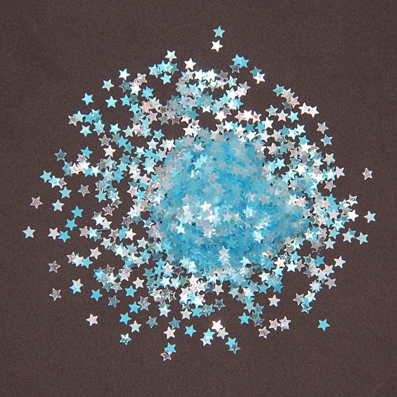 star blue 3mm Темно-розовый синий микс блесток пайеток 3 мм ультра тонкий блестящая Звезда ПВХ свободные блестки ремесло DIY маникюр Дизайн ногтей украшения 20 г - Цвет: star blue 3mm