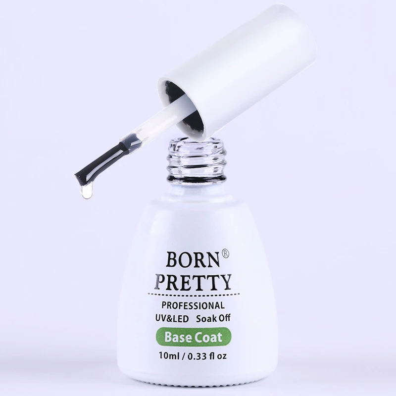 1 флакон 10 мл BORN PRETTY Rose золотистый гель Блестящий замачивающийся УФ Гель-лак для нейл-арта - Цвет: Base Coat