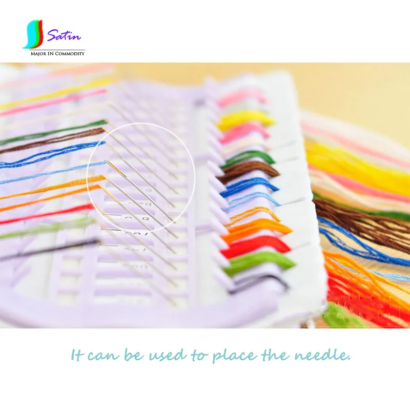 Набор для вышивки крестиком пластиковый аксессуар сделай сам розового зеленого