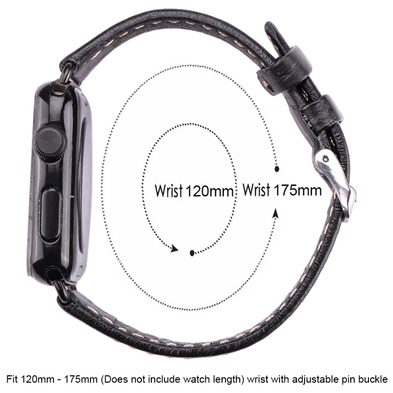 Мягкие Тонкие Ремешки для наручных часов из натуральной кожи Apple Watch Series 4 3 2 1