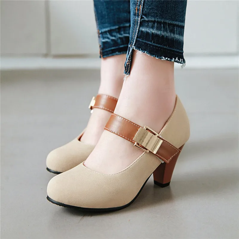 Женские туфли с круглым носком Smirnova туфли-лодочки пряжкой элегантные на высоком