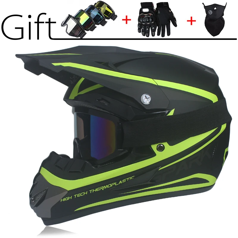 New off-road helmet Mountain bike motorcycle ATV downhill mountain DOT 3 free gift Suitable for kid | Автомобили и мотоциклы