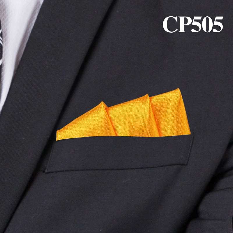 CP505 Атласный носовой платок для мужчин карамельный цвет мужские s костюмы Карманный квадратный бизнес полотенце для сундуков носовой платок - Цвет: CP505