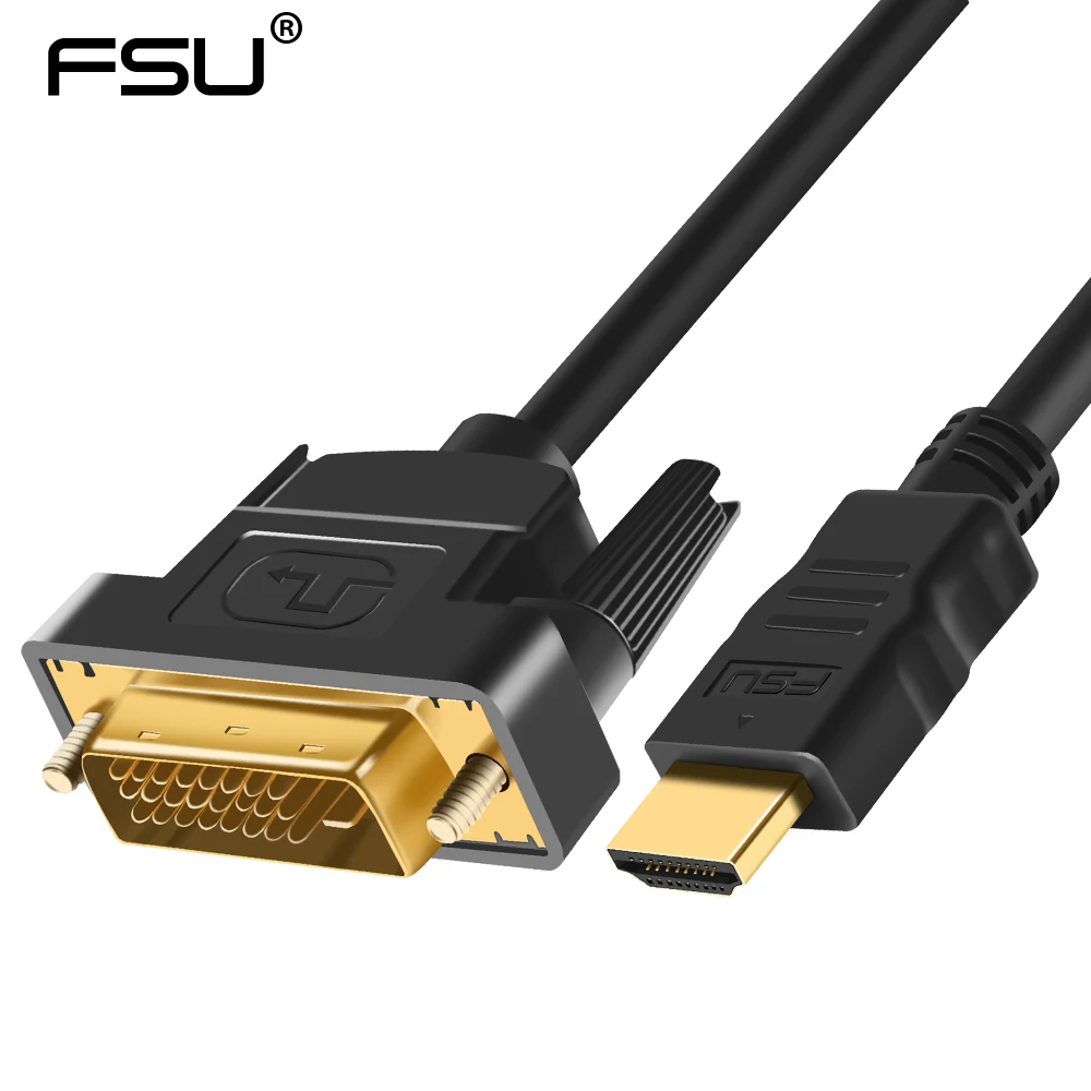 1080P кабель HDMI DVI 24 + 1 pin адаптер позолоченный штекер для HD HDTV PC XBOX м 8 2 3 5 м|hdmi to dvi|dvi