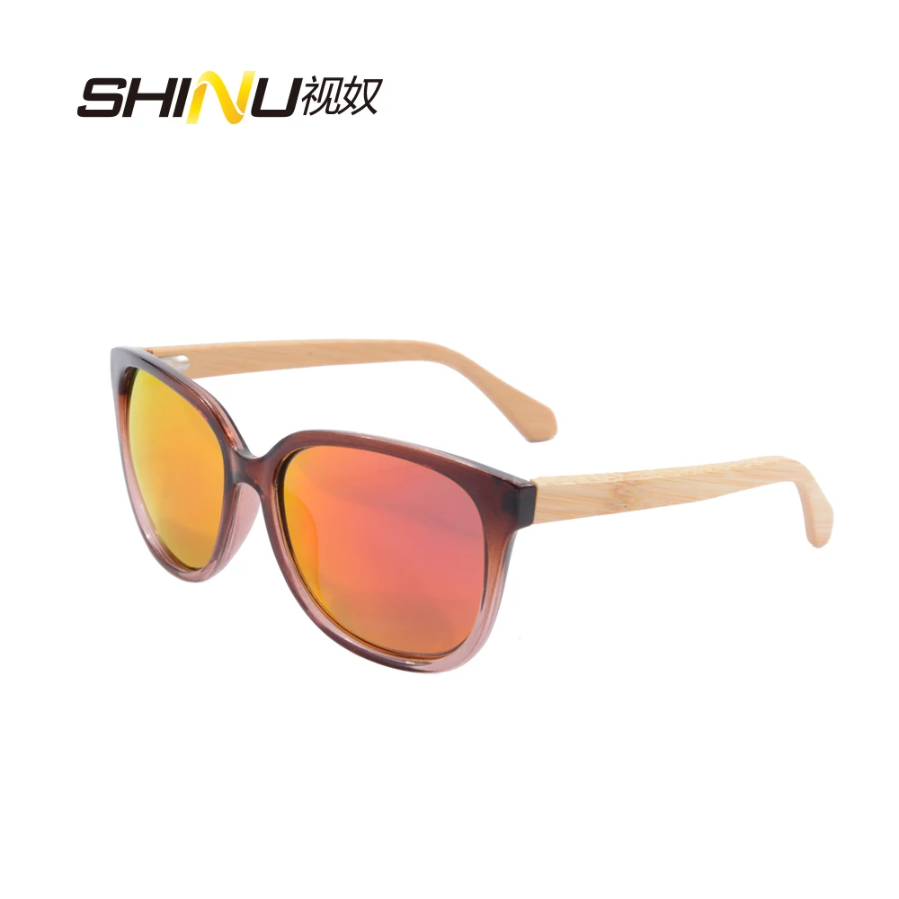 

PC Frame Wooden Temples Glasses Polarized Wood Bamboo Sunglasses Women Brand Designer Sunglasses Shade Oculos De Sol Feminino