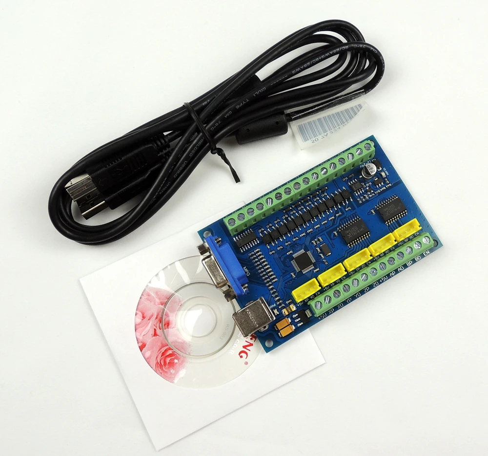 CNC MACH3 USB 5 осей 100 КГц USBCNC Плавная Шаговый контроллер карты выходного сигнала для гравировки 12-24В включено.