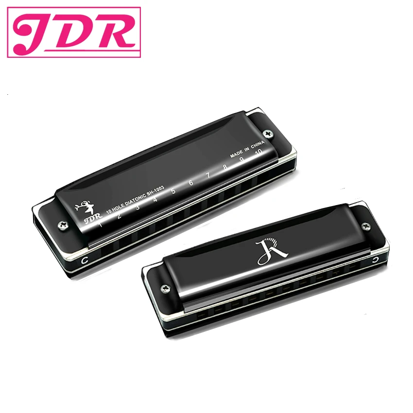 JDR Diatonic Blues Harmonica Standard 10 Hole с кейсом Key Of C для Блюз Рок Джаз фолк музыкальный