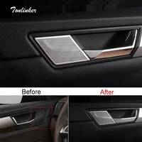 tonlinker cover sticker for skoda superb 2016 18 car styling 4 pcs stainless steel interior door handle speaker cover stickers