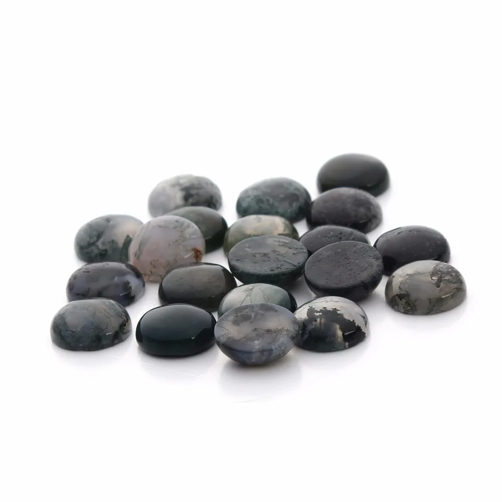 

LOULEUR 20PCs Transperant Aquatic Agate Cabochon Dome Seals Round Fit Cabochon Settings 12mm DIY Jewelry Findings For Jewelry
