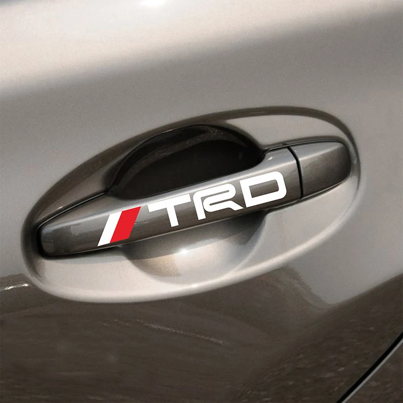 4pcs Car-styling TRD Logo Door Handle Reflective Car Stickers Personality Character Decoration styling door handle | Автомобили и