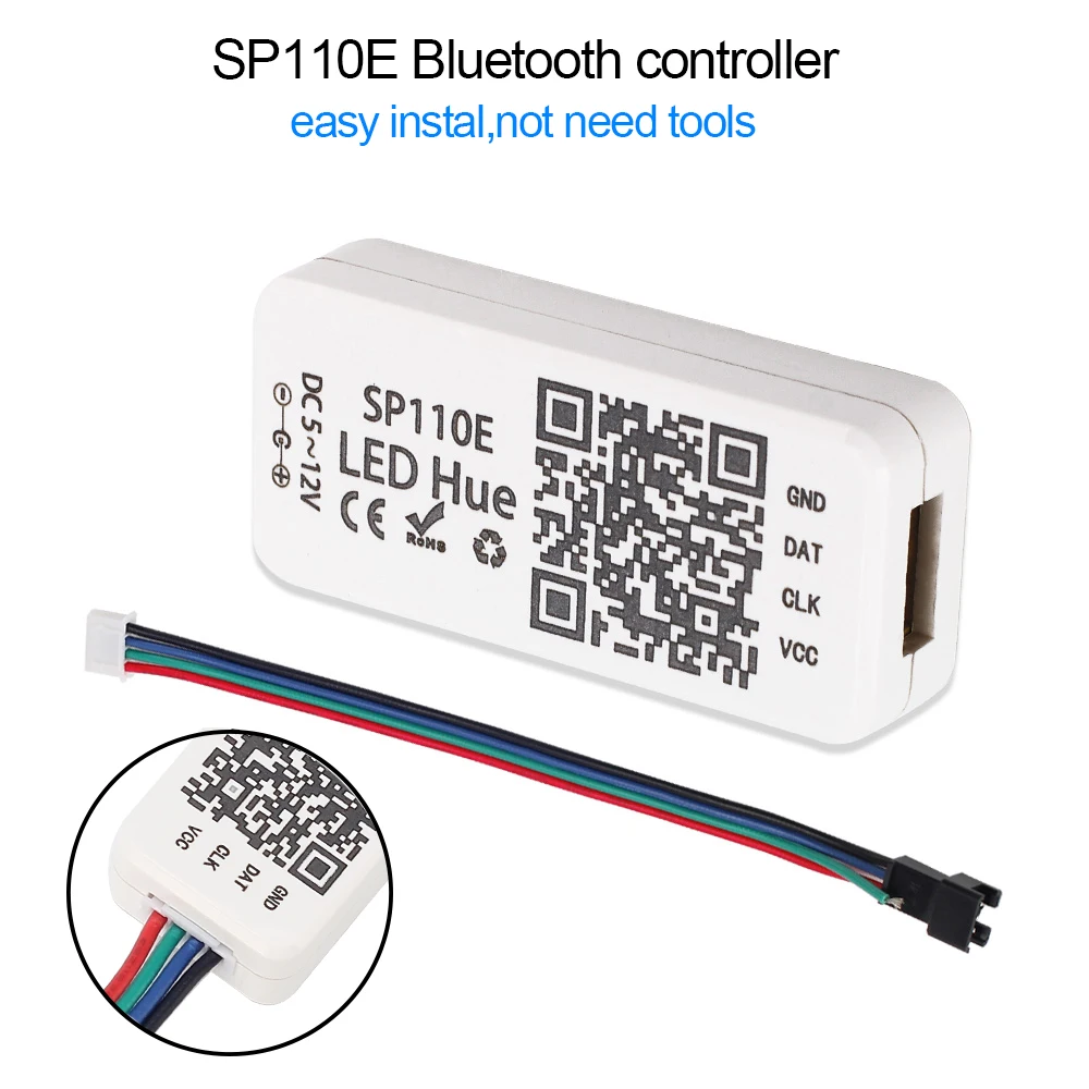 DC5 24V мини пикселей контроллер Bluetooth App управление SP110E/мини 3key/RF пульт