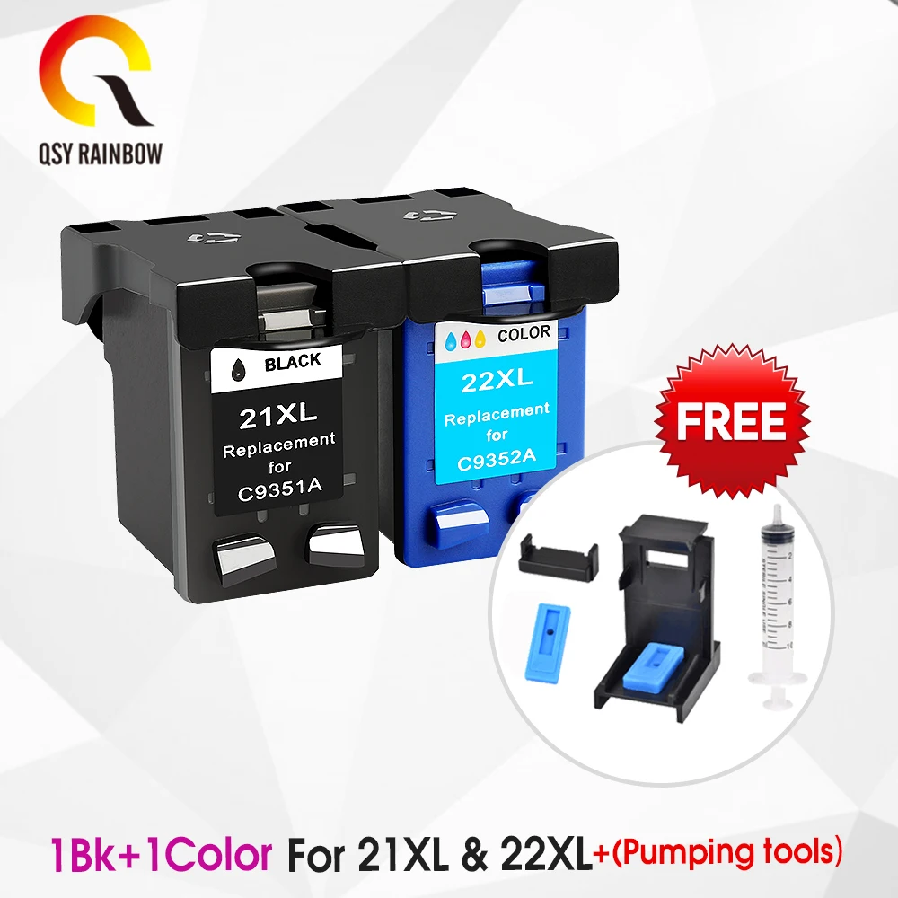 CMYK Supplies Восстановленный чернильный картридж для hp 21 22 для hp 21xL 22XL с чернилами hp Deskjet F380 F2280 3910 3915 3918 3920 3940 D1530