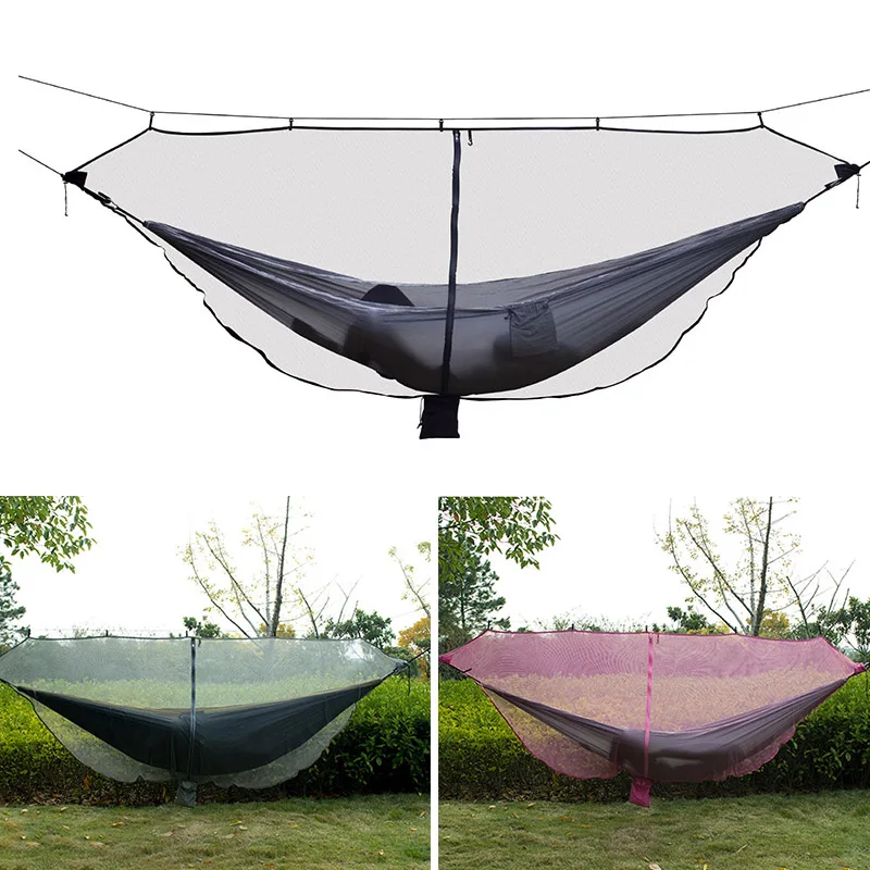 Популярный портативный Двухместный гамак москитная сетка для кемпинга сада