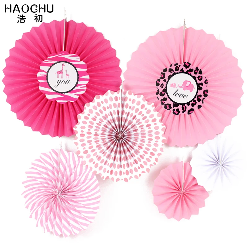 HAOCHU 6 шт./компл. подвесные бумажные вееры для дома и сада свадебные фоны/детская