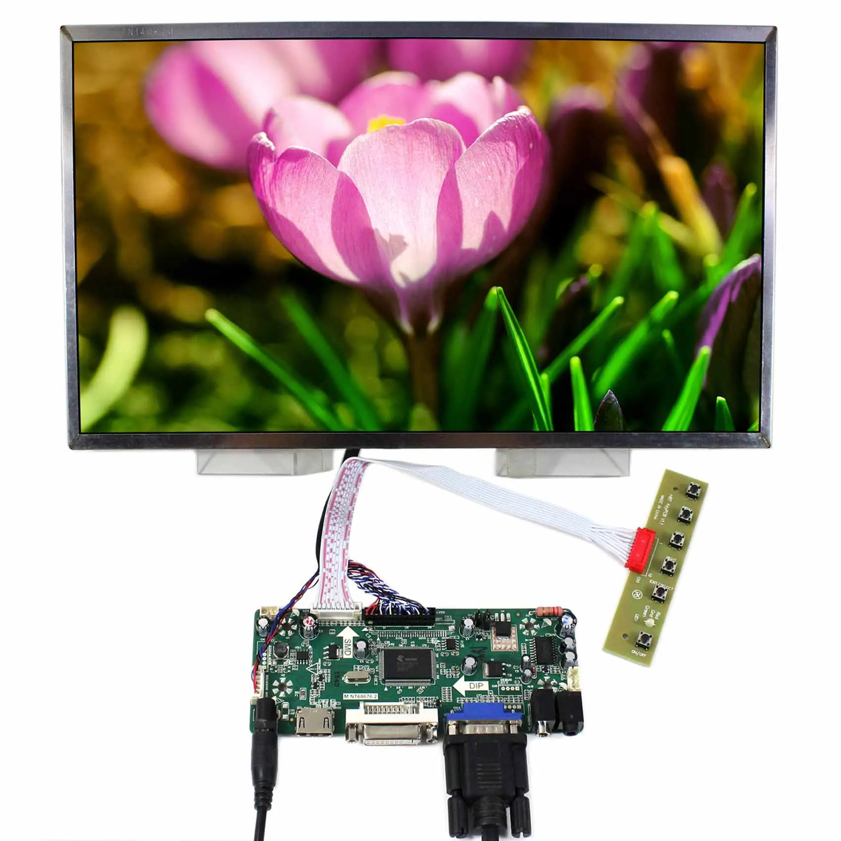 14 дюймов 1600x900 B140RW01 &quotЖК дисплей Экран HD MI VGA HDMI DVI аудио ЖК плата