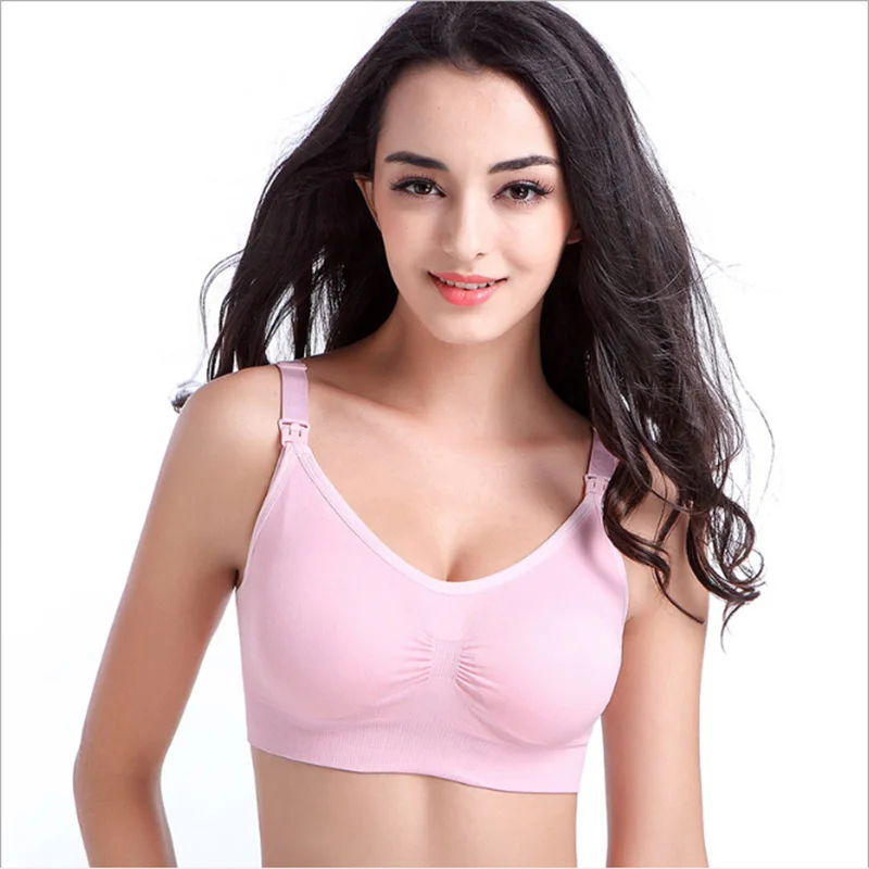 

Maternity Nursing Bra Breastfeeding Bra Hands Free Pumping Bras for Women Pregnant Open Breast Underwear Pregnancy Lingerie