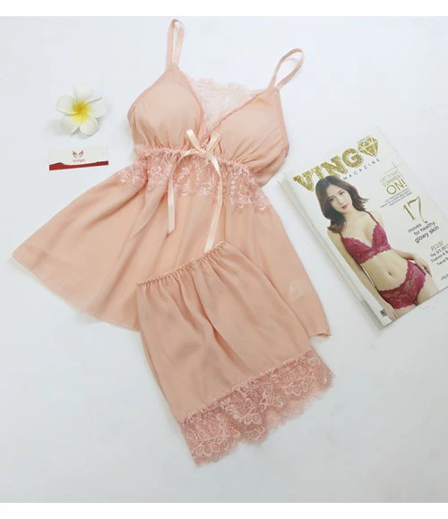 Горячая распродажа! Chifon пижамы наборы Sexy Babydoll два предмета Шорты трусики|sleepwear