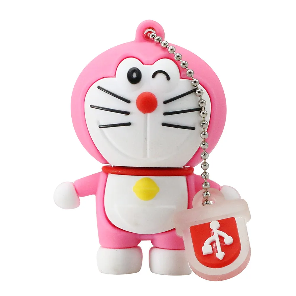 USB 2,0 флеш-накопители мультфильм Doraemon Cat карта памяти, Флеш накопитель 4 ГБ 8 ГБ 16 ГБ 32 ГБ 64 ГБ 128 Гб флешки Usb-флэш-диск подарки