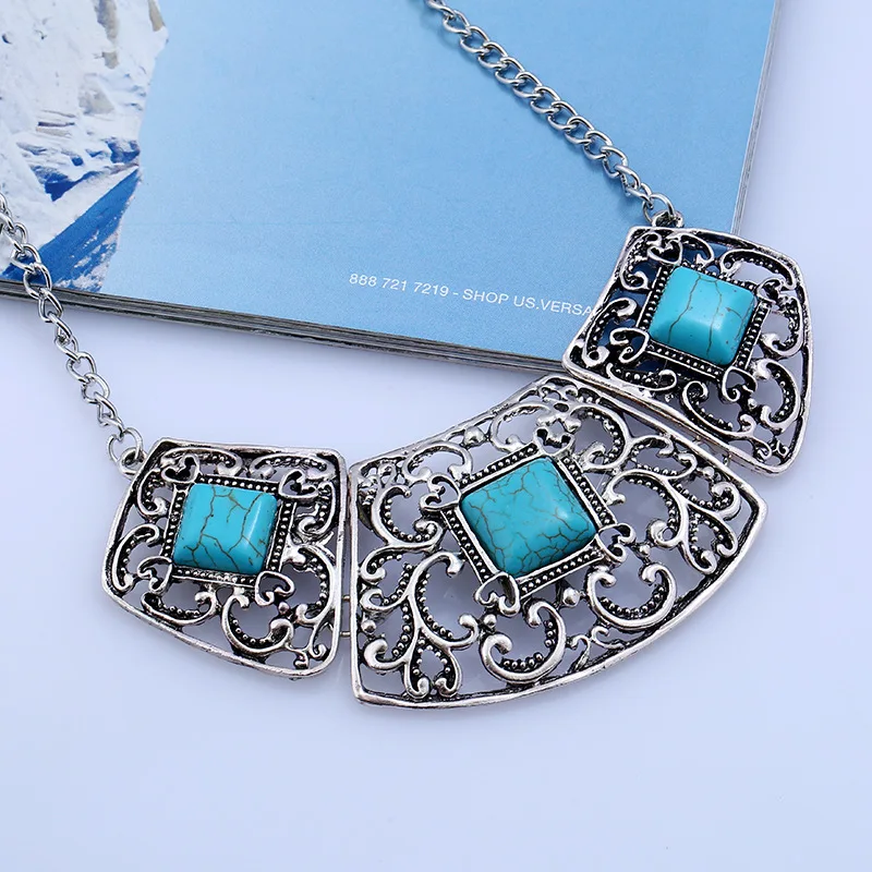 Женский комплект из колье и серёг в винтажном стиле | Украшения аксессуары