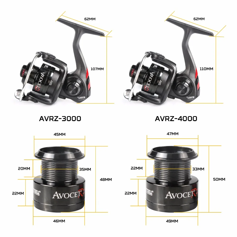 100% оригинал Митчелл 2017 AVRZ 500UL 1000 2000 3000 4000 спиннинг катушка рыбалка 4 + 1BB спереди