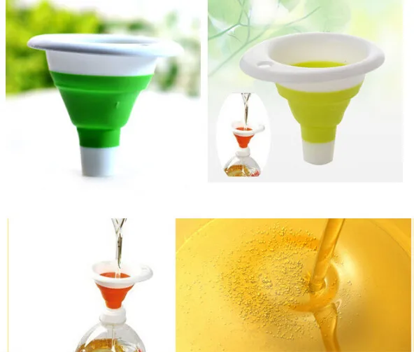 1 шт. силиконовый гель Складная стильная Воронка Хоппер кухня Cozinha инструменты