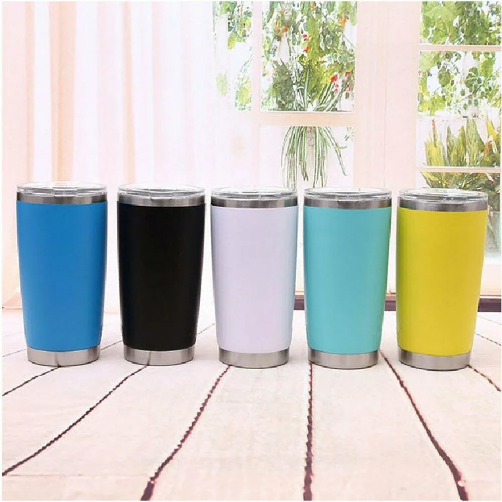 600ml/20oz Stainless Steel Tumbler Vacuum Double Wall Insulation Travel Mug Cold Preservation Coffee Cup | Дом и сад