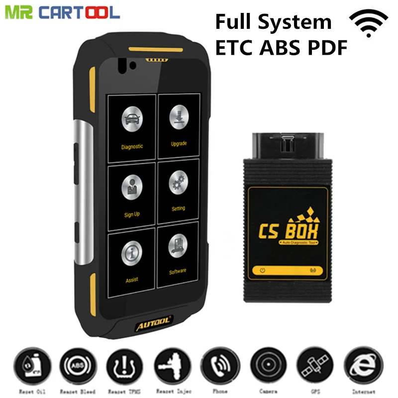 AUTOOL CS BOX Pro авто диагностический инструмент Wi Fi OBD2 полный Системы и т. д. ABS PDF
