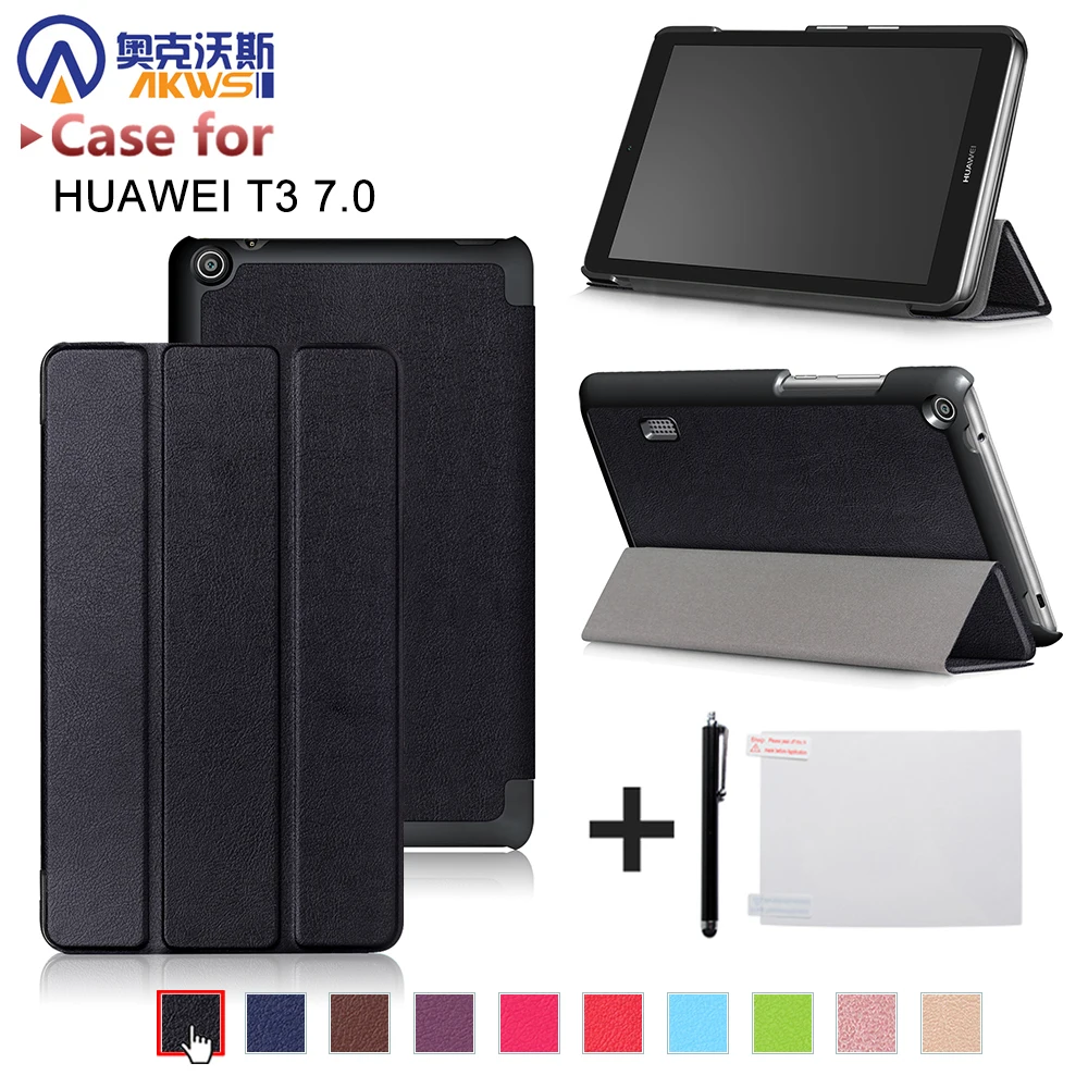Чехол из искусственной кожи для huawei MediaPad T3 7 0 BG2 W09 планшет Honor Play Pad 2 защитный чехол