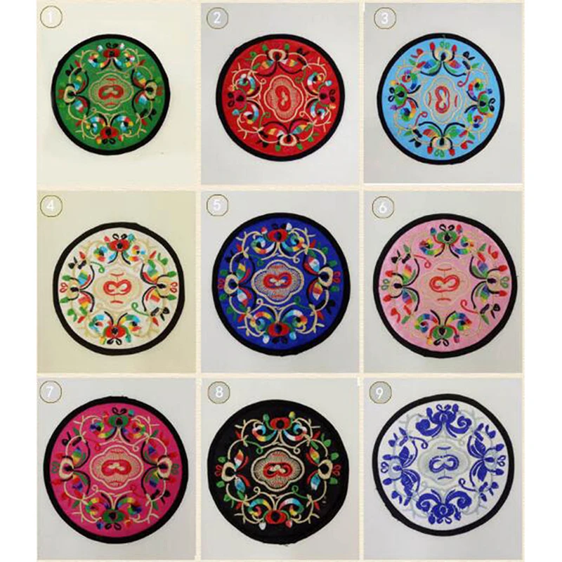 Коврик для посуды Ретро нетканый Вышитый цветочный узор этнический подстаканник